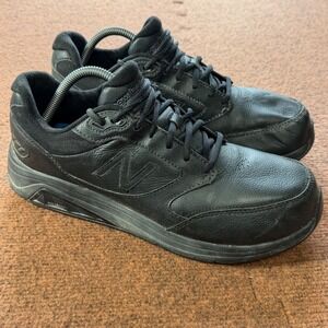 New Balance 928v2 Mens Walking Shoes Black Leather Motion Control Sneakers 10.5